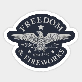 Freedom and Fireworks Sticker